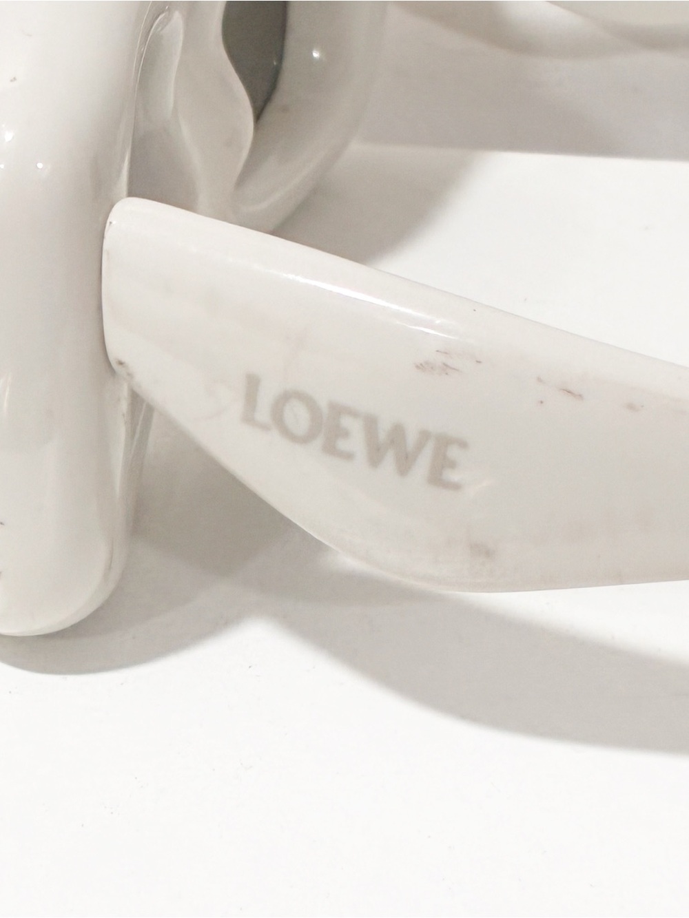 Loewe Inflated Rectangular‎ Square Sunglasses White - Picture 3 of 7